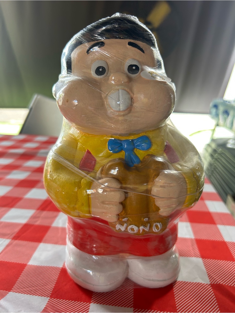 El Chavo Ñoño  Character Kids Toy Figure - Yellow, Red, Blue Piggy Bank